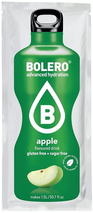 Bolero Drink Apple Box 12 szt. - napój w proszku ze stewią Jabłko 9 g