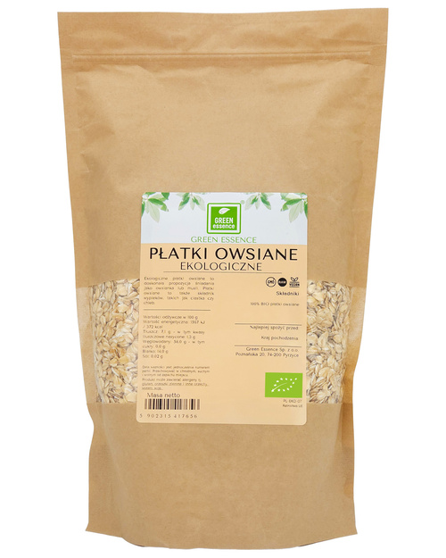 Płatki owsiane BIO 1 kg Ekologiczne naturalne