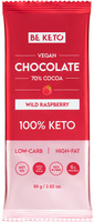 Czekolada wegańska Keto Dzika Malina i Olej MCT 80 g BeKeto Vegan Chocolate 70% Wild Raspberry 