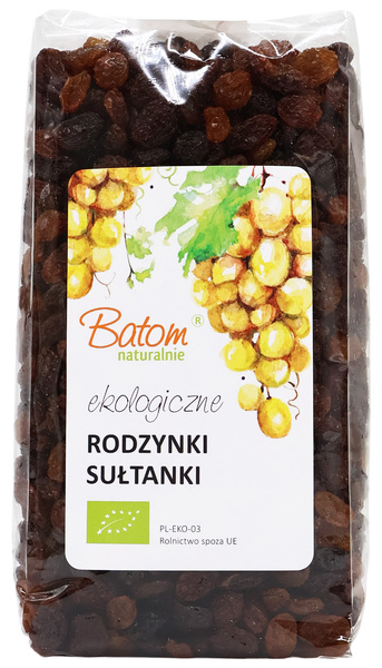 Rodzynki sułtańskie Ekologiczne BIO 500 g - Batom