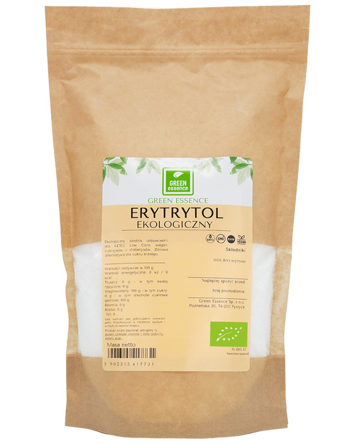 Erytrytol słodzik BIO 500 g Ekologiczny erytrol naturalny