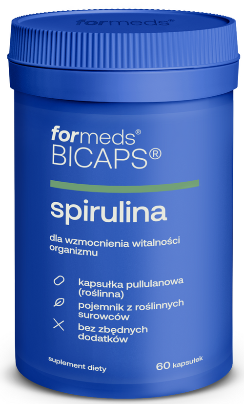 Spirulina hawajska 60 kapsułek Formeds BICAPS - suplement diety algi