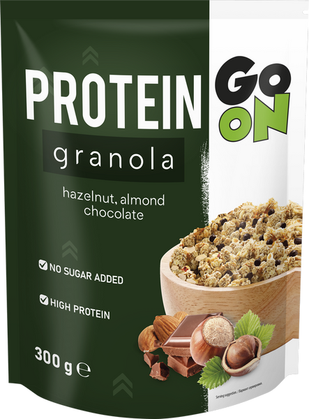 Granola proteinowa z czekoladą i orzechami 300 g - Go On Sante
