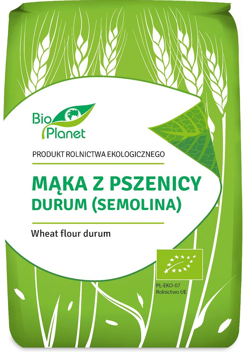 Mąka z pszenicy durum - semolina Ekologiczna 1 kg - Bio Planet