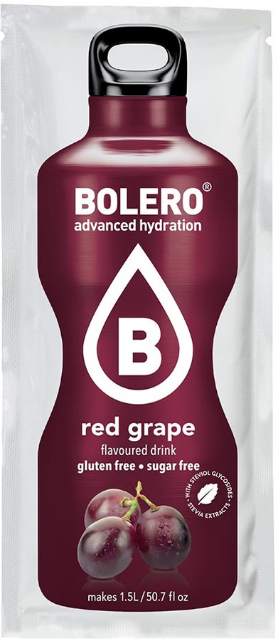 Bolero Drink Red Grape Box 12 szt. - napój w proszku ze stewią Czerwone Winogrono 9 g