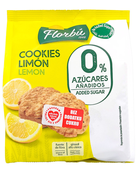 Ciastka cytrynowe bez cukru 130 g - Florbu