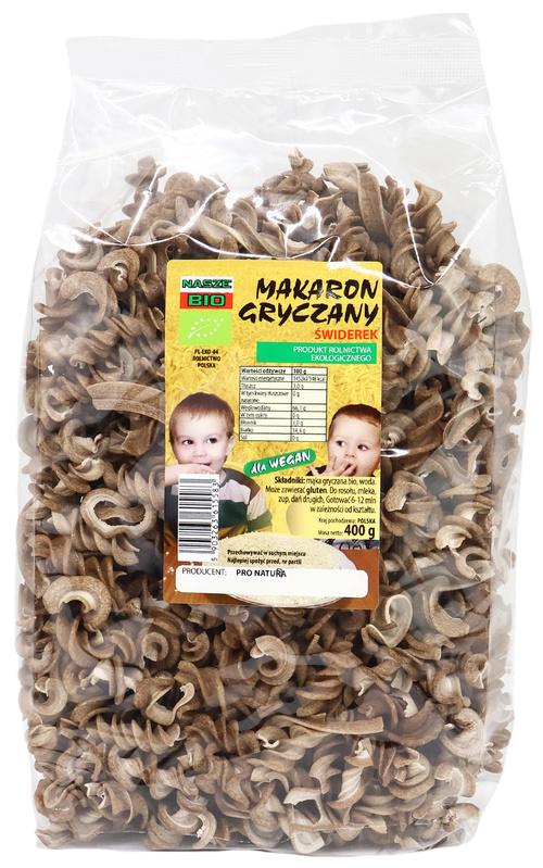 Makaron gryczany Bio świderki 400 g Pro Natura