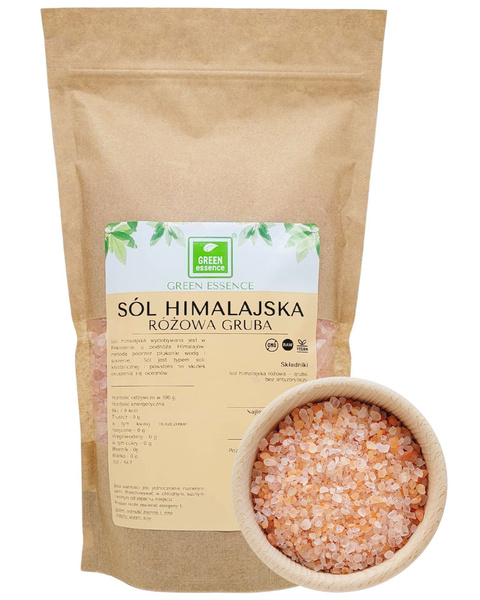 Sól himalajska różowa niejodowana 1 kg - GRUBA bez antyzbrylaczy