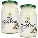 Olej kokosowy rafinowany 2x 900 ml bezzapachowy idealny do smażenia ZESTAW