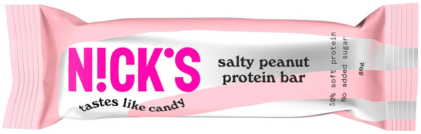 Baton proteinowy w czekoladzie z orzeszkami ziemnymi 50 g Nick's Salty Peanut Protein Bar