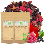 Herbata owocowa Lipa i Malina 100 g - hibiskus róża aronia Super Odporność