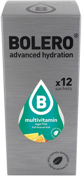 Bolero Drink Multivitamin Box 12 szt. - napój w proszku ze stewią Multiwitamina 9 g