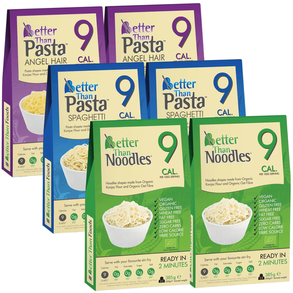 Makaron Konjac Bezglutenowy BIO 6x 385 g Better Than Foods - ZESTAW KETO