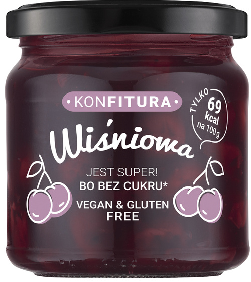 Konfitura wiśniowa bez dodatku cukru 190 g Devaldano