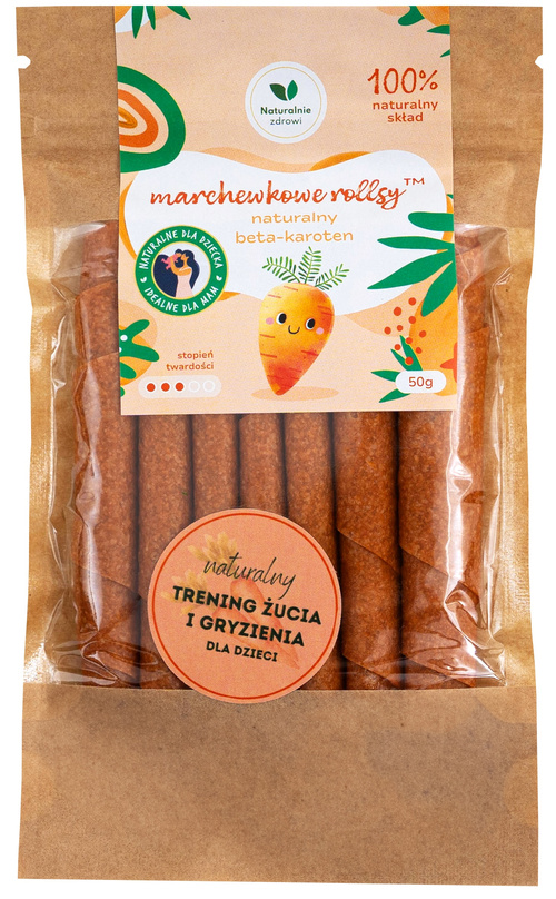 Rollsy Marchewkowe 50 g Naturalnie Zdrowi - przekąska gryzak Marchewka