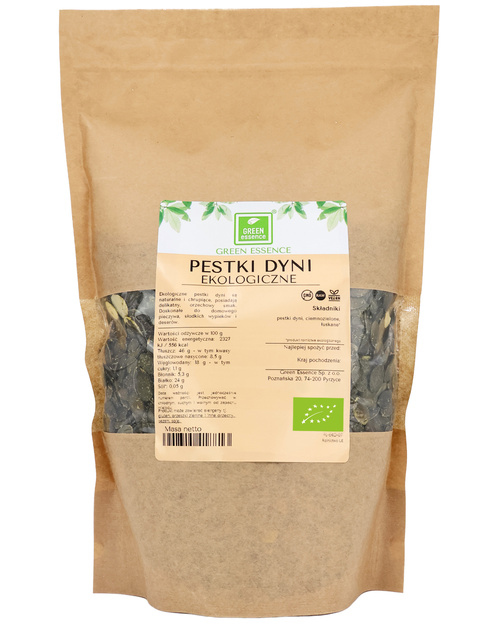 Pestki dyni ciemnozielone BIO 1 kg łuskane