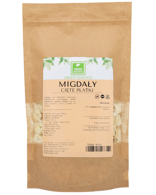 Migdały płatki cięte 500 g - płatki migdałowe