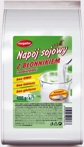 Napój sojowy z błonnikiem i probiotykami w proszku 400 g - Mogador