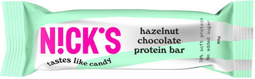 Baton proteinowy z kremem orzechów laskowych 50 g Nick's Hazelnut Chocolate Protein Bar 