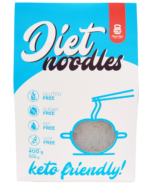 Diet Noodles Makaron Konjac nitki 4x 400 g Cheat Meal Nutrition ZESTAW