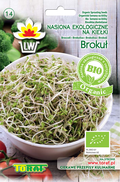 Brokuł - nasiona na kiełki BIO Organic 10 g - Toraf