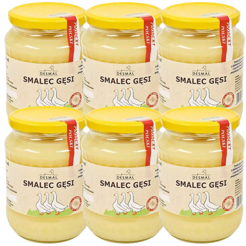 Smalec z gęsi sadełkowy Desmal 6x720 ml ZESTAW