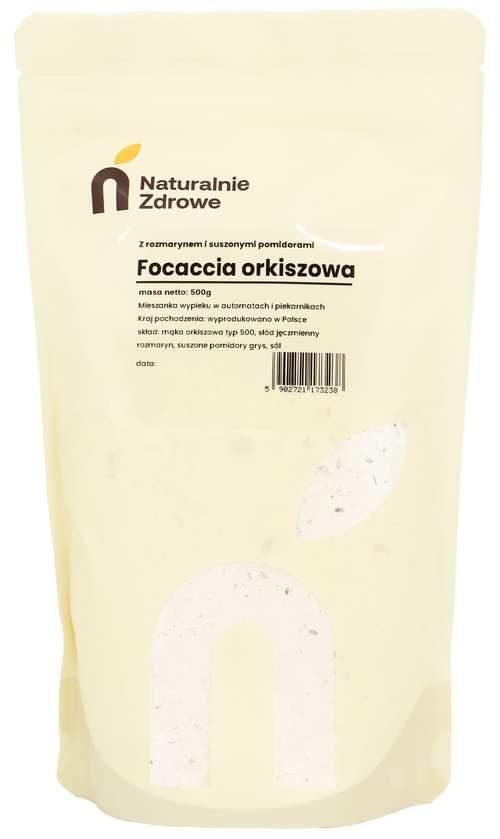 Mieszanka do wypieku Focaccia orkiszowa 500 g Naturalnie Zdrowe