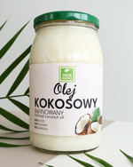 Olej kokosowy rafinowany 2x 900 ml bezzapachowy idealny do smażenia ZESTAW