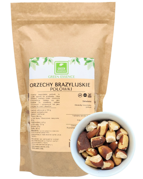 Orzechy brazylijskie połówki 500 g - naturalne kawałki orzechów