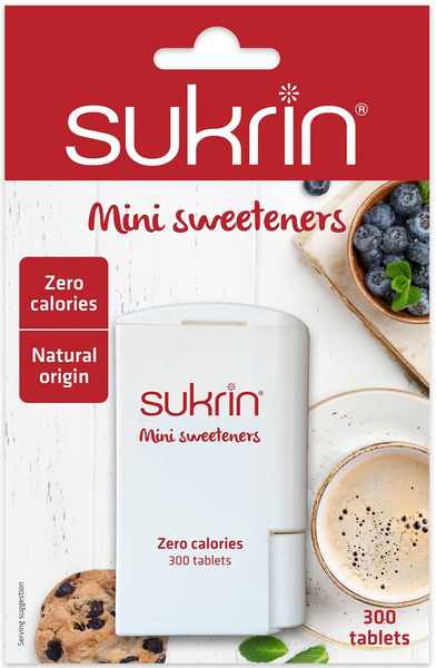 Słodzik erytrytol + stevia 300 pastylek Sukrin Mini Sweeteners