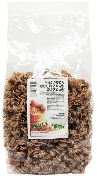 Makaron orkiszowy razowy świderki 400 g Pro Natura