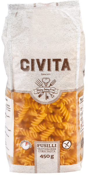 Makaron kukurydziany Bezglutenowy Fusilli 450 g Civita