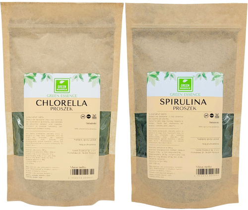 Chlorella + Spirulina proszek 2x 250 g - suplement diety ZESTAW