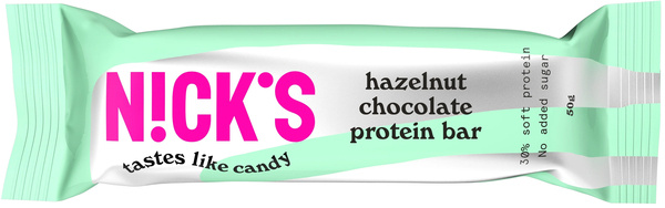 Baton proteinowy z kremem orzechów laskowych 50 g Nick's Hazelnut Chocolate Protein Bar (WAŻN. 15.01.2025)