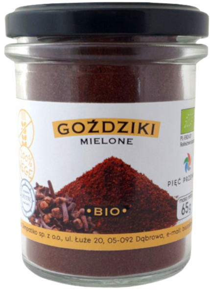 Goździki mielone BIO Ekologiczne Bezglutenowe 65 g Pięć Przemian