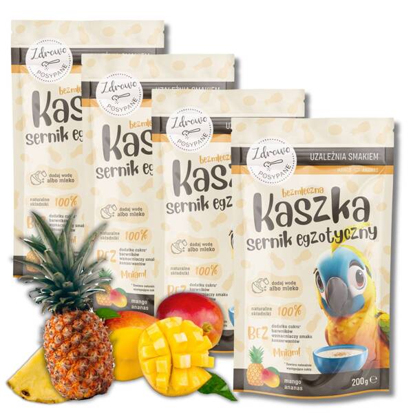 Kaszka Sernik Egzotyczny Mango - Ananas bezmleczna Zdrowo Posypane 4x 200 g