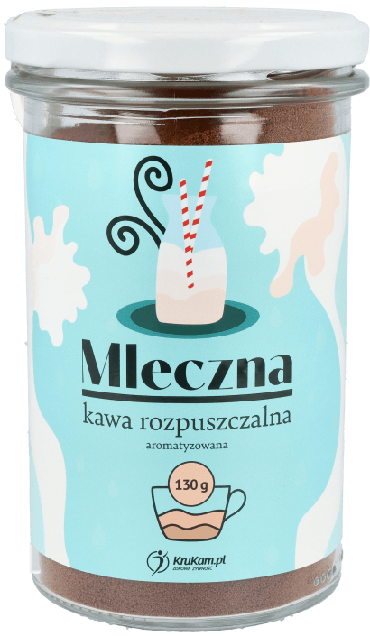 Kawa rozpuszczalna Skondensowane Mleczko Mleczna Bez Cukru 130 g - Krukam