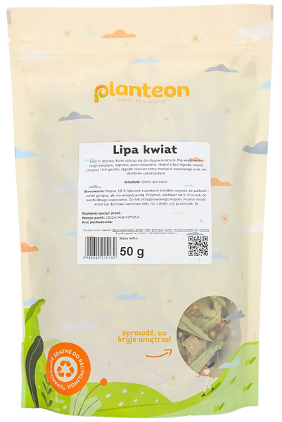 Lipa kwiat suszony 50 g Planteon - herbata ziołowa z lipy