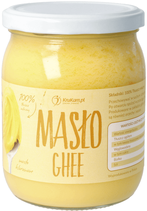 Masło klarowane Ghee 500 ml tłuszcz Keto - Krukam