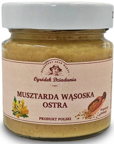 Musztarda Wąsoska ostra 210 g - naturalna Wielkanoc - Ogródek Dziadunia (WAŻN. 12.2024)