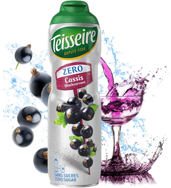 Syrop Czarna Porzeczka Bez Cukru 600 ml Teisseire Zero Cassis 