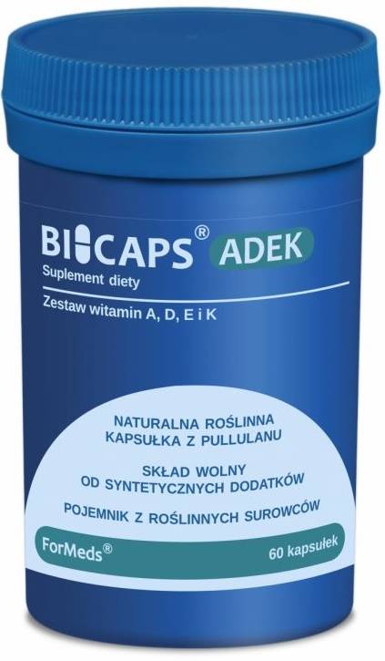 ADEK Suplement Diety - Witamina A, D, E, K 60 kaps. - Formeds BiCaps