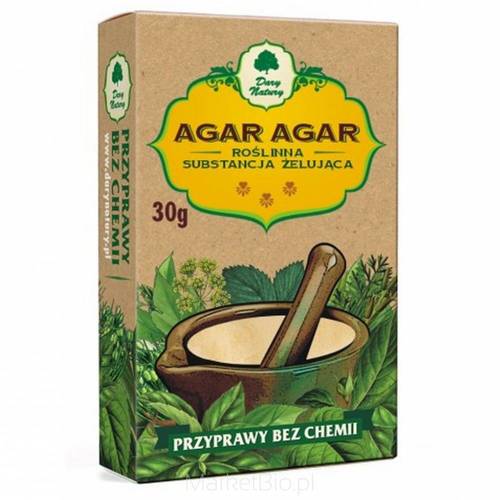 Agar-Agar - roślinna substancja żelująca 30 g -  Dary Natury