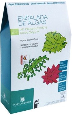 Algi Morskie suszone Mix sałatkowy Ekologiczny BIO 25 g - Porto Muinos