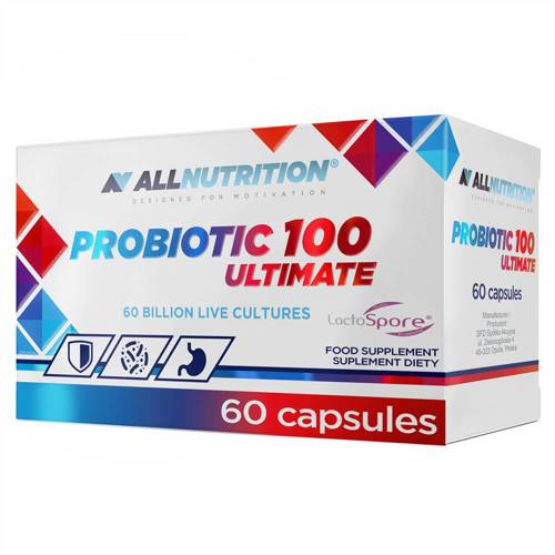 Allnutrition Probiotic 100 Ultimate probiotyk Lactospore suplement diety 60 kaps