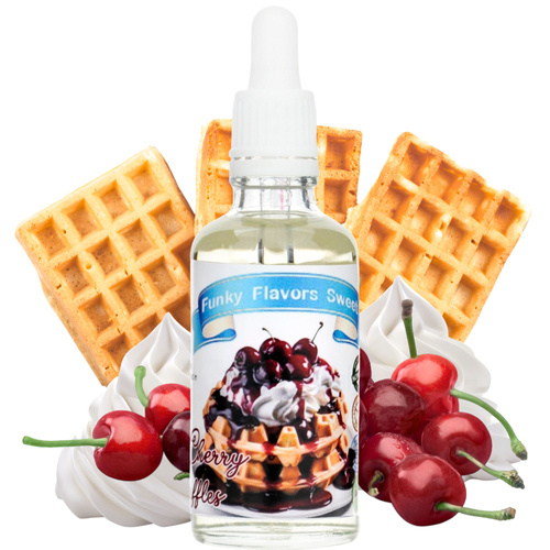 Aromat Sweet Cherry Waffle - gofry z wiśniami i bitą śmietaną 50 ml Funky Flavors