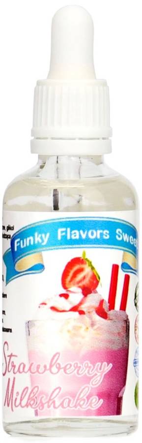 Aromat Truskawkowy Koktajl Mleczny Słodki, Bez Cukru 50 ml - Funky Flavors