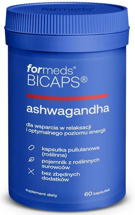 Ashwagandha ekstrakt z korzenia 60 kaps. Formeds BICAPS - suplement diety