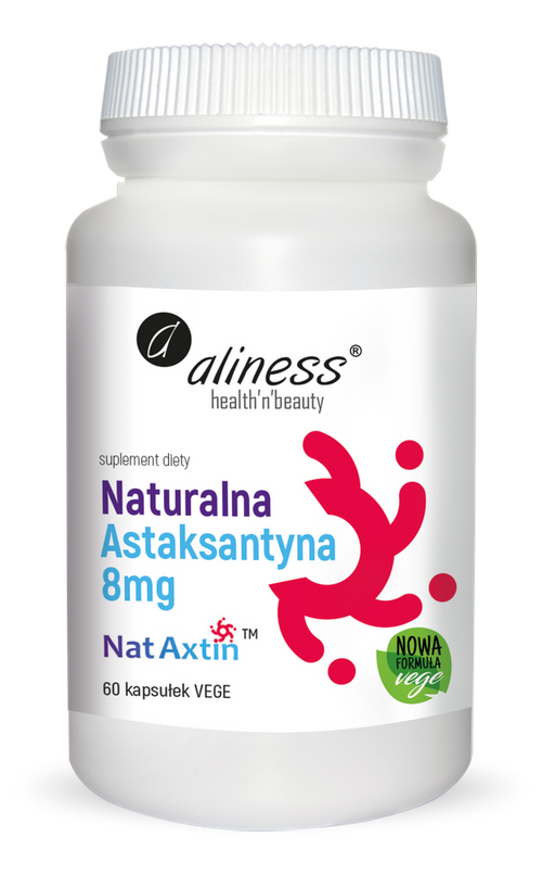 Astaksantyna naturalna 8 mg 60 kaps. Vege Aliness - suplement diety