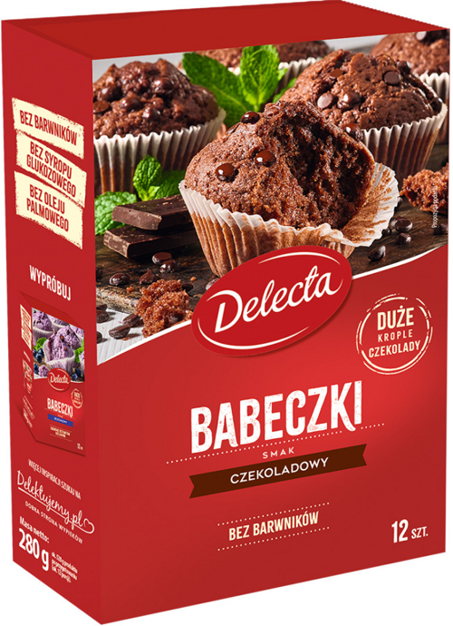 Babeczki smak czekoladowy 280 g Delecta